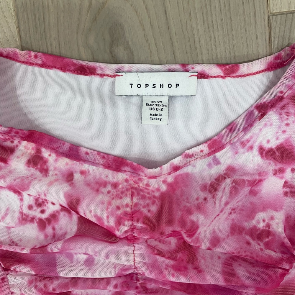 Top Shop Pink Ruched Dress - Picture 4 of 4